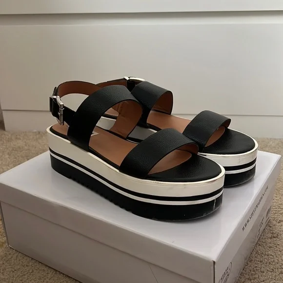 Steve Madden Shoes Steve Madden Adora Black And White Platform